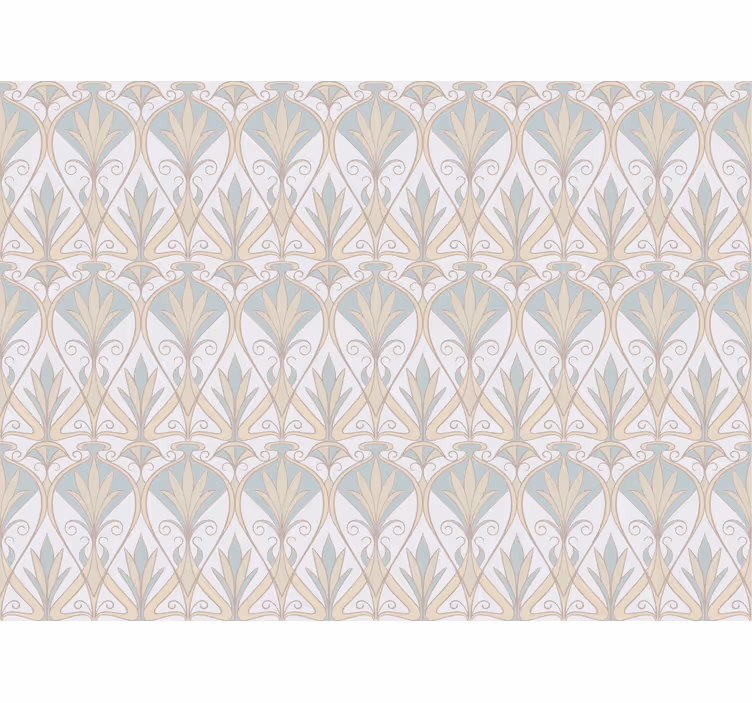 Tenda a rullo beige con motivo floreale botanico rétro - TenStickers