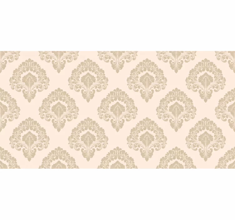 Tenda a rullo beige motivo floreale dorato provinciale - TenStickers