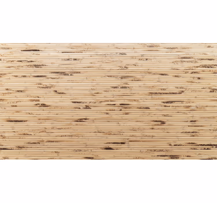 Tenda a rullo beige con stecche di legno marrone chiaro - TenStickers