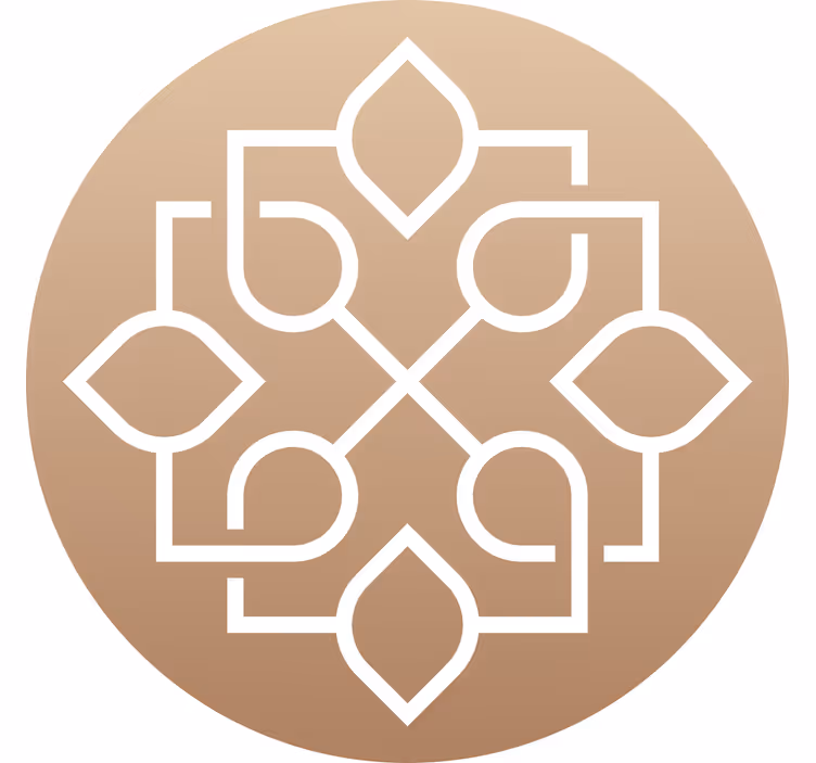 Tenda a rullo beige design mandala linee geometriche - TenStickers