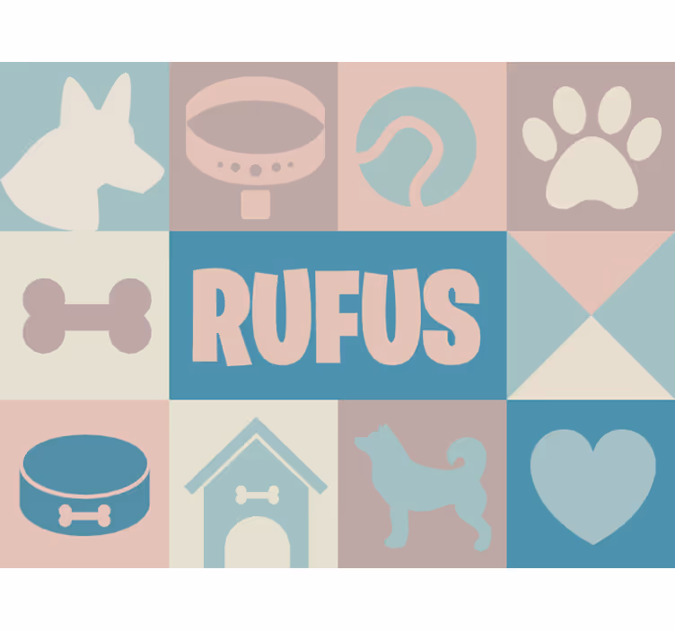 Tenda a rullo camera da letto cani personalizzati - TenStickers