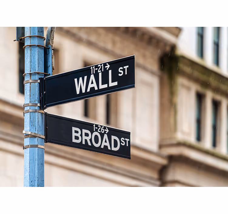 Tenda a rullo beige insegna wall street - TenStickers