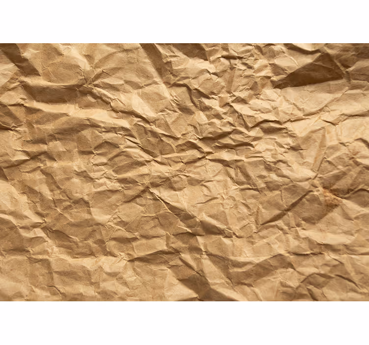 Tenda a rullo beige carta stropicciata marrone - TenStickers