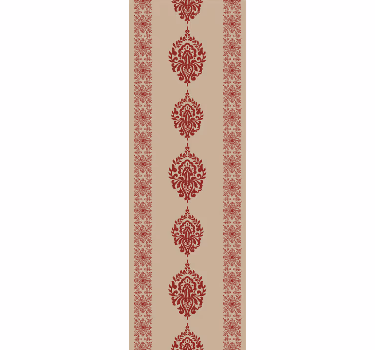 Tenda a rullo vintage motivi rossi eleganti - TenStickers