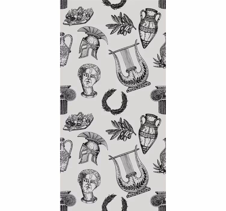 Tenda a rullo vintage iconografia romana - TenStickers