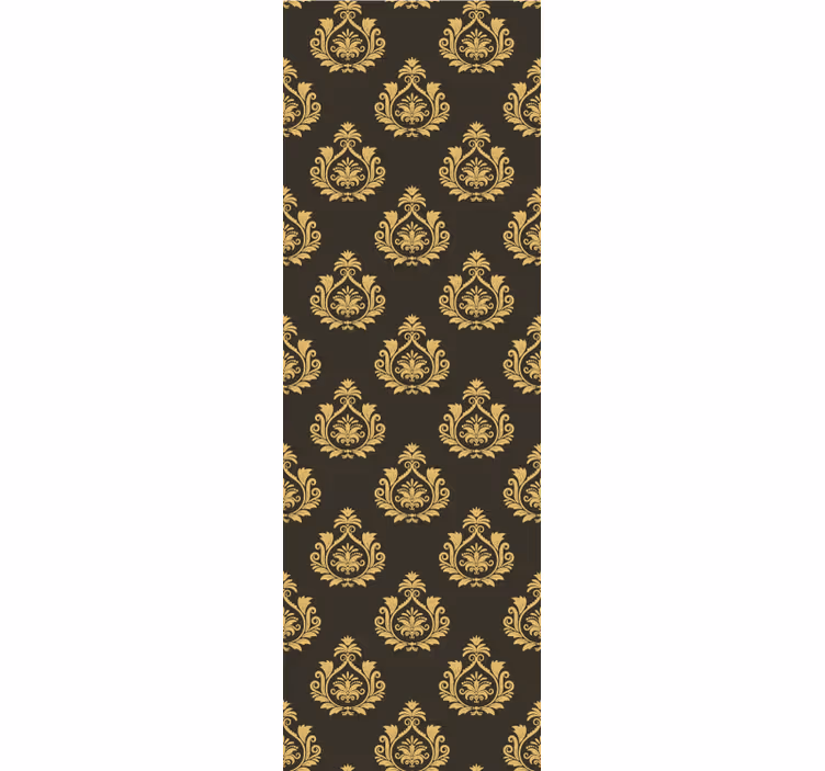 Tenda a rullo vintage motivo foglie ornate - TenStickers