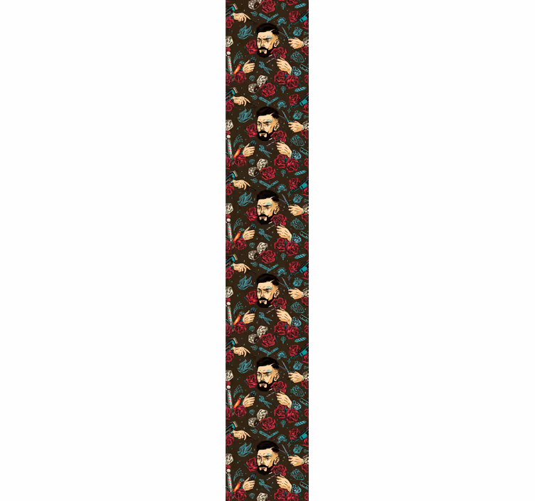 Tenda a rullo vintage barbiere vintage - TenStickers