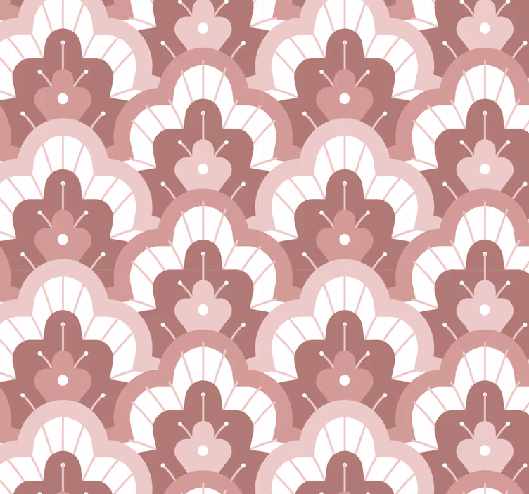 Tenda a rullo vintage rosa decorata - TenStickers