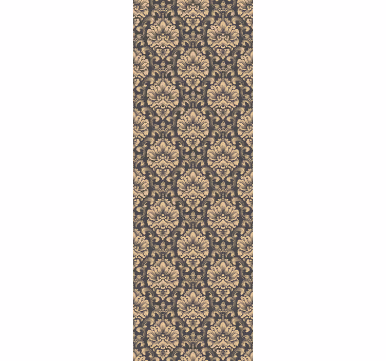 Tenda a rullo vintage design barocco dorato - TenStickers
