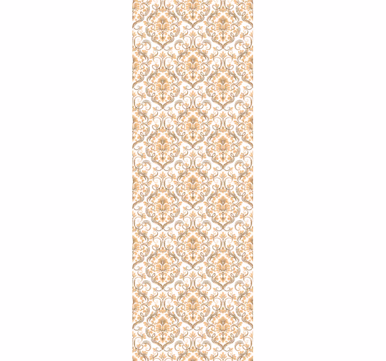 Tenda a rullo vintage stile mandala bianco e oro - TenStickers