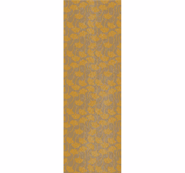 Tenda a rullo vintage con motivo foglie di ginkgo - TenStickers