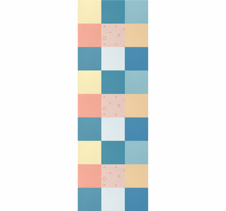 Tenda a rullo vintage motivo patchwork colorato - TenStickers