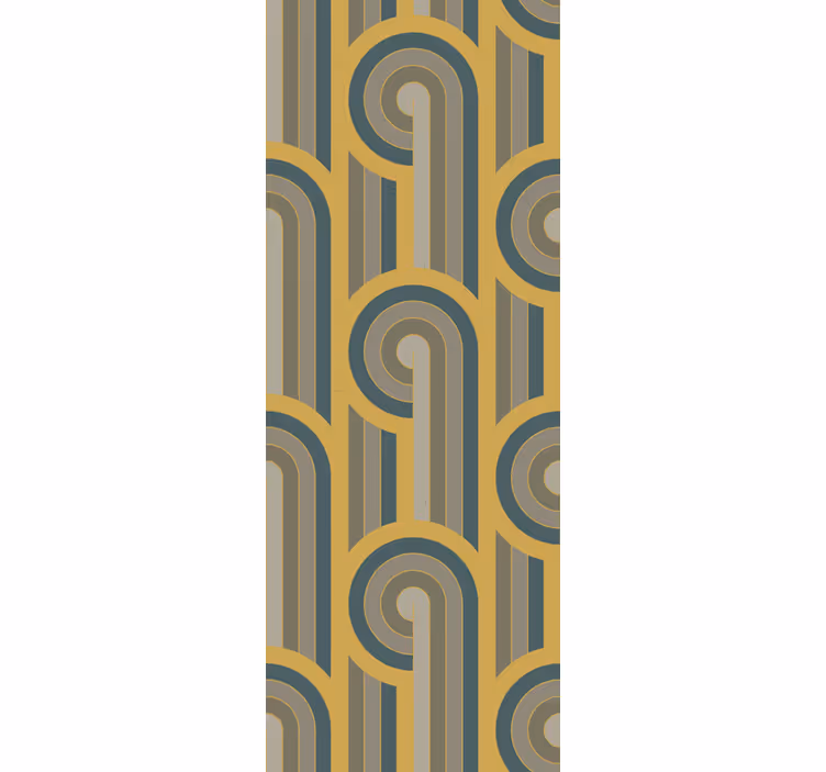 Tenda a rullo vintage forme geometriche in stile art deco - TenStickers