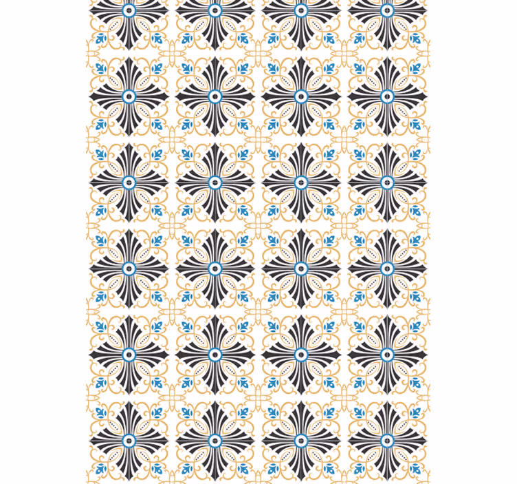 Tenda a rullo vintage design a spirale incrociato - TenStickers