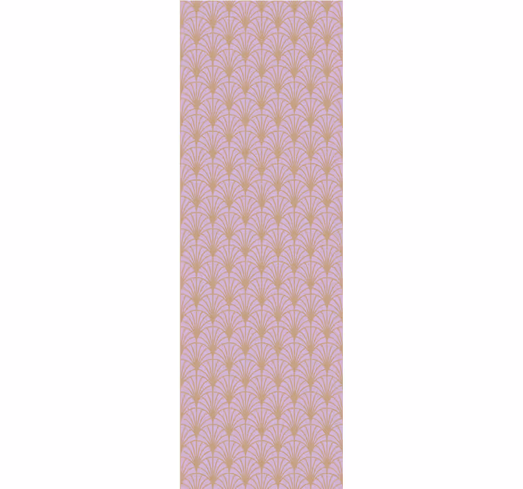 Tenda a rullo vintage motivo squame rosa e oro - TenStickers