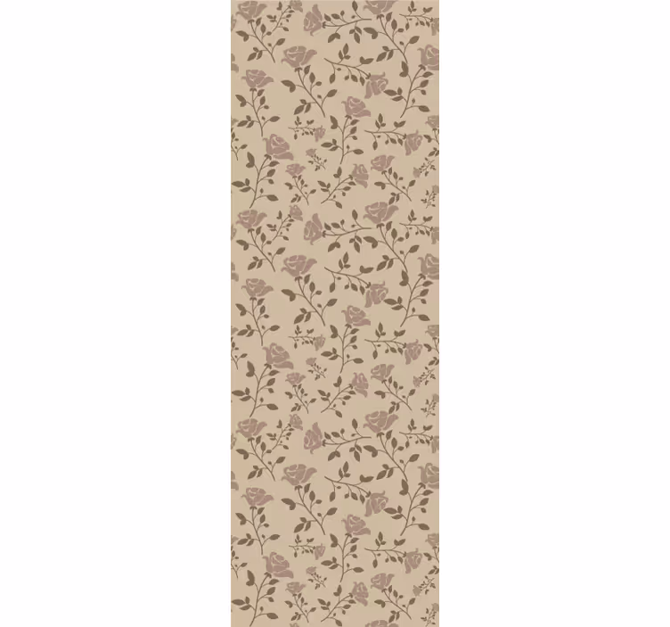 Tenda a rullo vintage motivo rosa marrone vintage - TenStickers