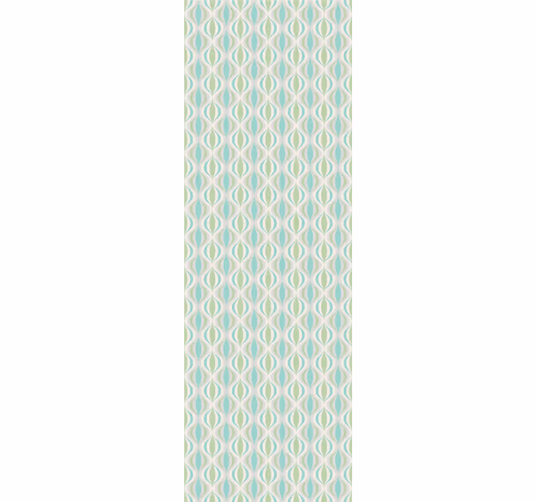 Tenda a rullo vintage colori chiari motivo anni 70 - TenStickers
