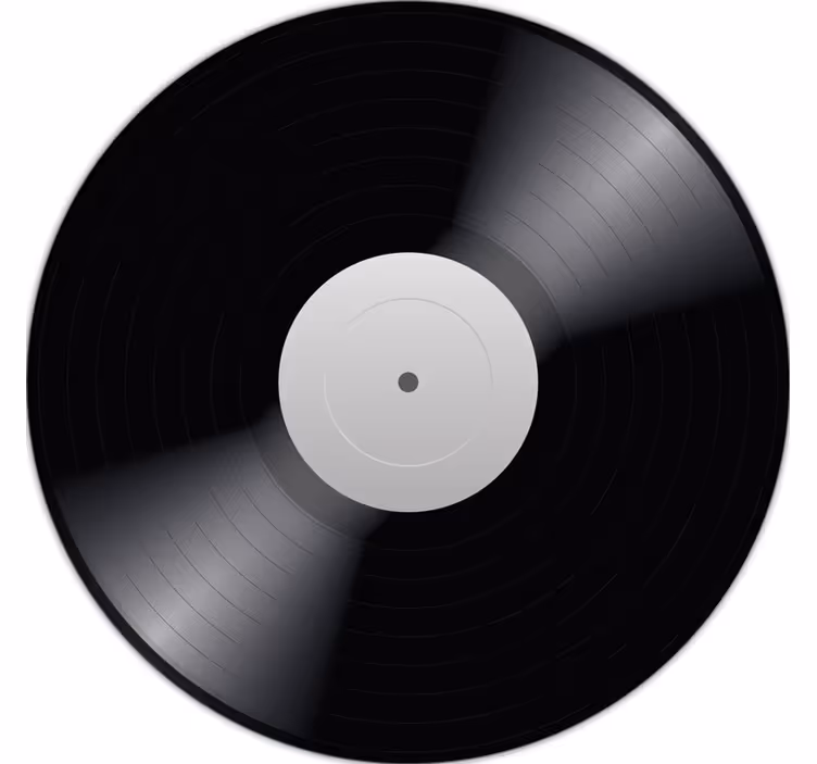 Tenda a rullo nera disco in vinile nero - TenStickers