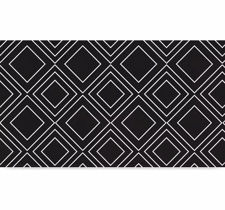 Tenda a rullo nera design a linee geometriche - TenStickers