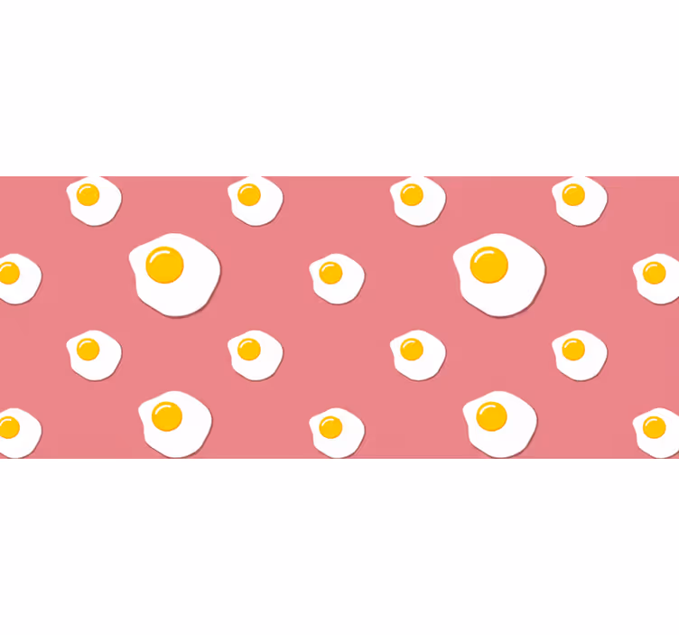 Tenda a rullo rosa uova fritte - TenStickers