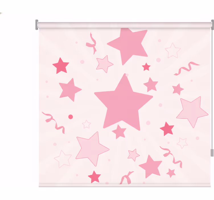 Tenda a rullo rosa stelle rosa grandi - TenStickers