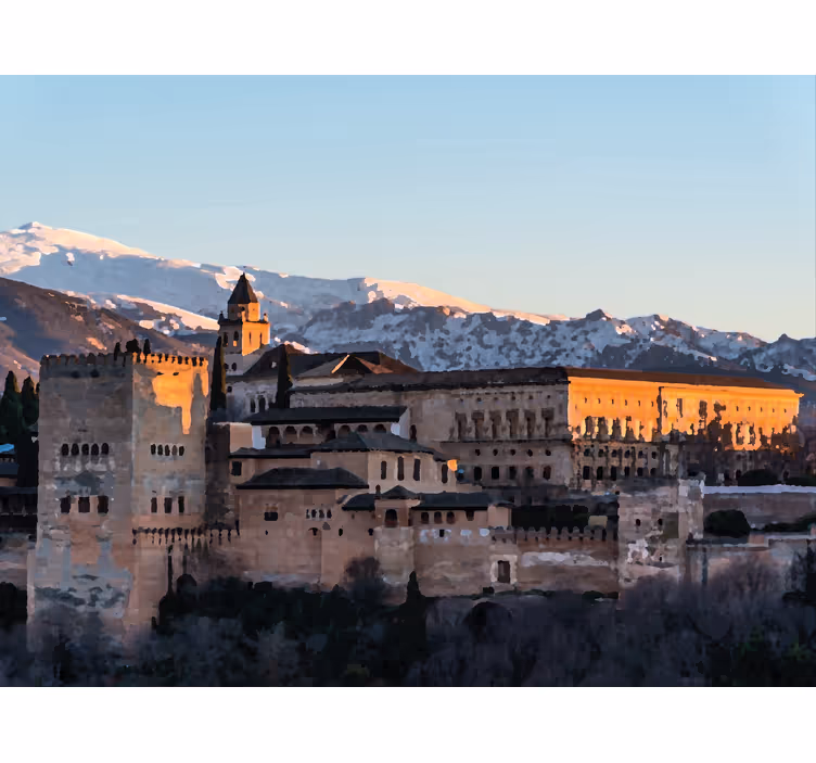 Tenda a rullo soggiorno alhambra di granada sera - TenStickers