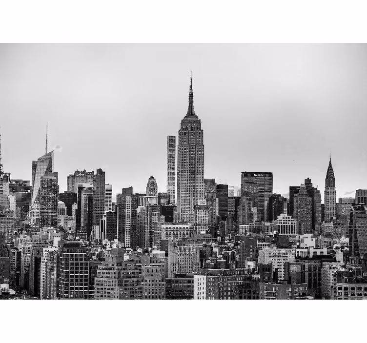 Tenda a rullo soggiorno foto di new york in bianco e nero - TenStickers