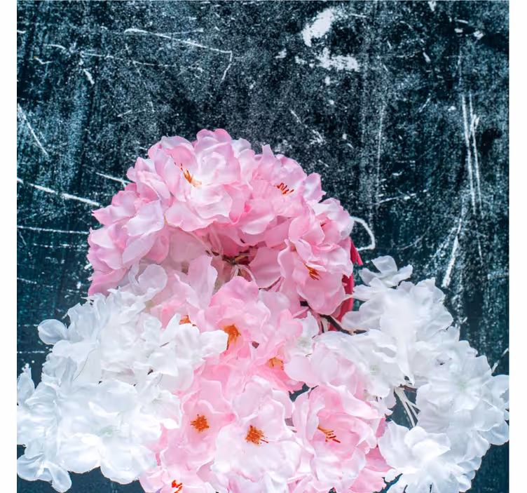 Tenda a rullo soggiorno fiore rosa artistico shabby chic - TenStickers