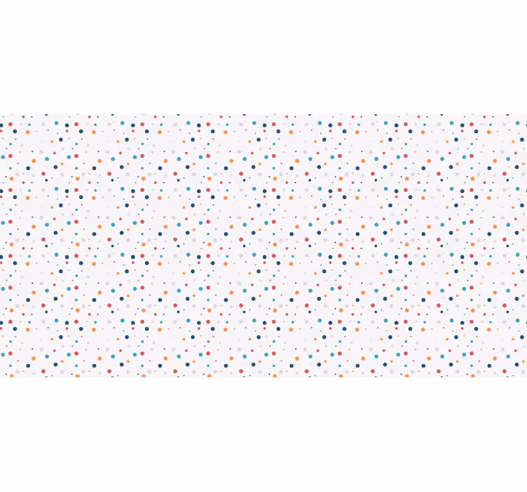 Tenda a rullo bianca stile nordico con pois colorati - TenStickers