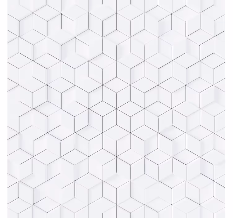 Tenda a rullo bianca superficie a motivi geometrici - TenStickers