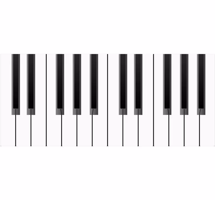 Tenda a rullo bianca grande pianoforte - TenStickers