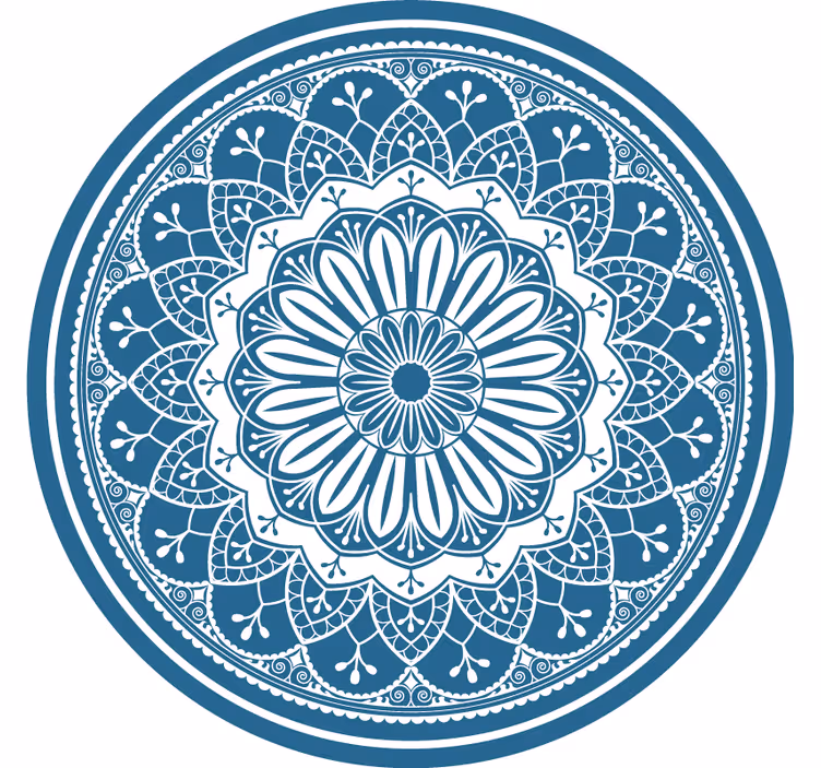 Tenda a rullo camera da letto grande stampa mandala blu - TenStickers