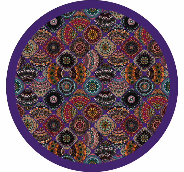 Tenda a rullo camera da letto patchwork colorato vintage - TenStickers