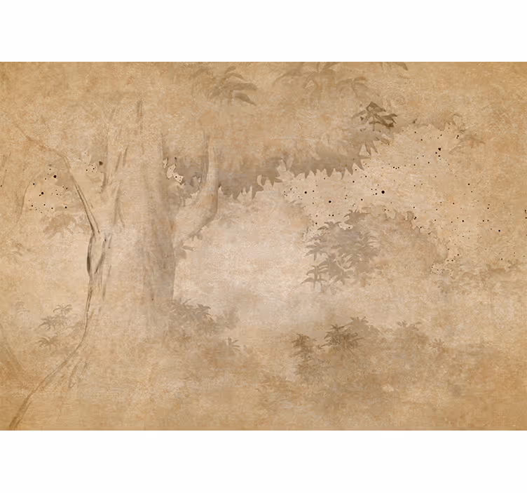 Tenda a rullo beige paesaggio rainforest vintage - TenStickers