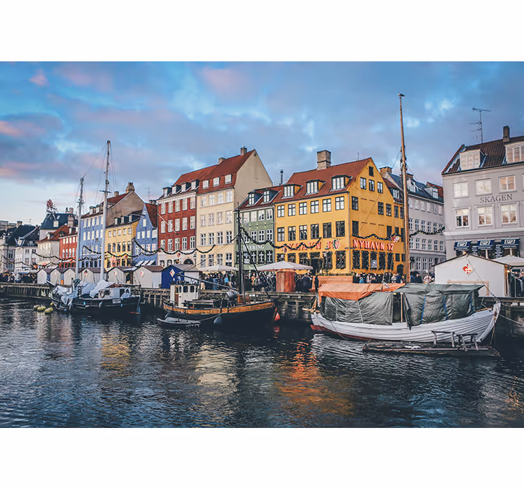 Tenda a rullo camera da letto case di copenhagen - TenStickers