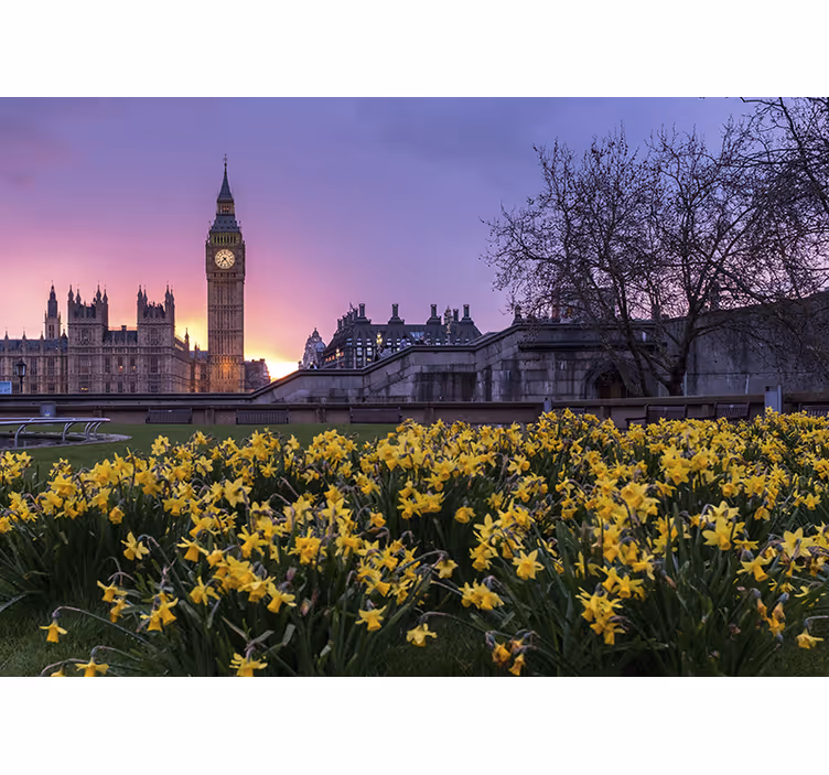 Tenda a rullo camera da letto big ben con luce solare - TenStickers