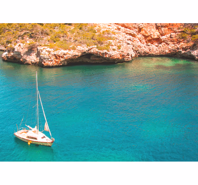 Tenda a rullo camera da letto blu oceano di maiorca - TenStickers