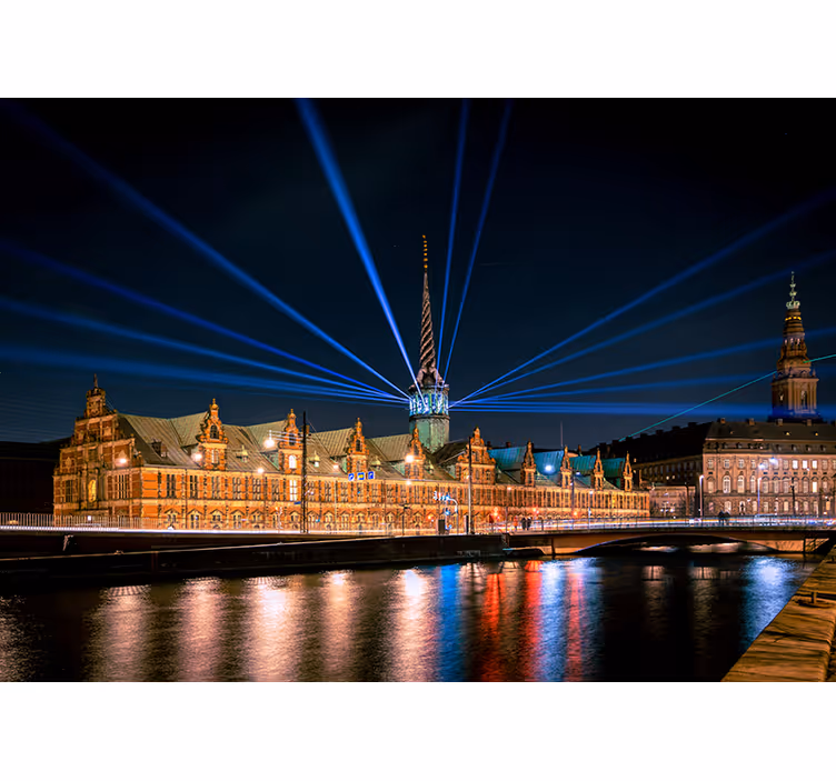 Tenda a rullo camera da letto tivoli di copenaghen notte - TenStickers
