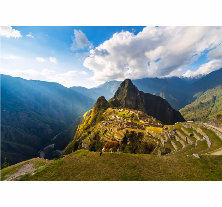 Tenda a rullo camera da letto viste di machupicchu brillanti - TenStickers