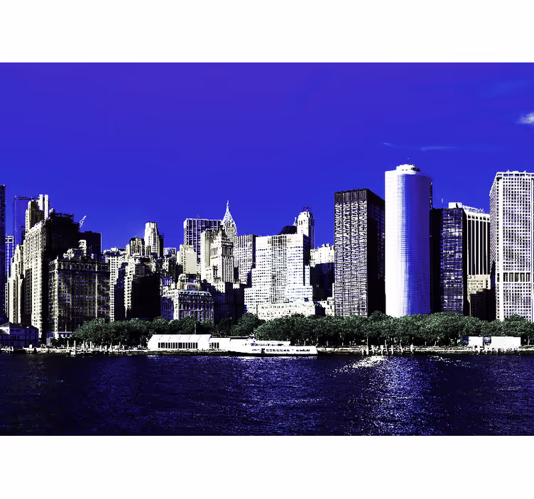 Tenda a rullo camera da letto grattacieli di manhattan - TenStickers
