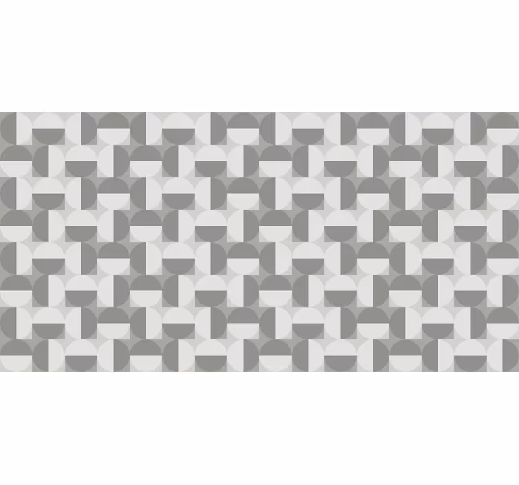 Tenda a rullo grigia motivo cerchi stile nordico - TenStickers