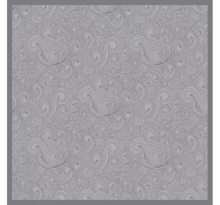 Tenda a rullo grigia con motivo floreale grigio - TenStickers