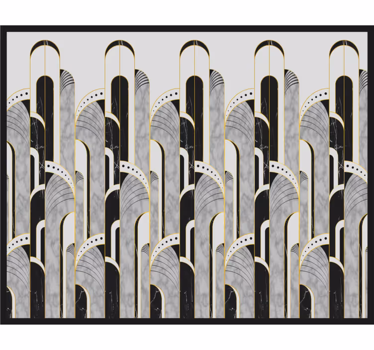 Tenda a rullo grigia nera - TenStickers