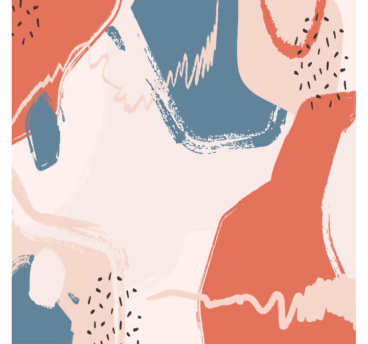 Tenda a rullo soggiorno forme d'arte astratta - TenStickers