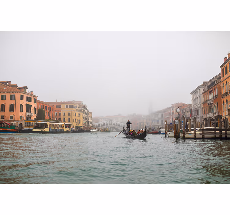 Tenda a rullo soggiorno canali di venezia - TenStickers