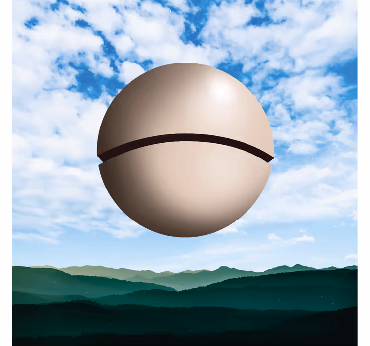 Tenda a rullo soggiorno sfera magritte - TenStickers