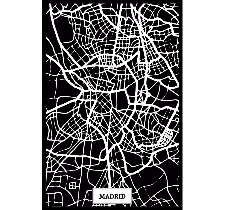 Tenda a rullo soggiorno mappa topografica madrid - TenStickers