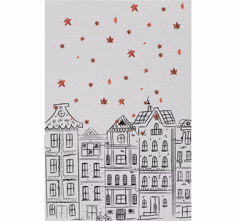 Tenda a rullo soggiorno autunno amsterdam - TenStickers