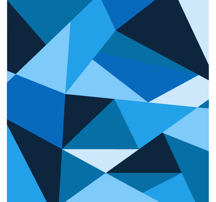 Tenda a rullo camera da letto triangoli nordici blu a righe - TenStickers