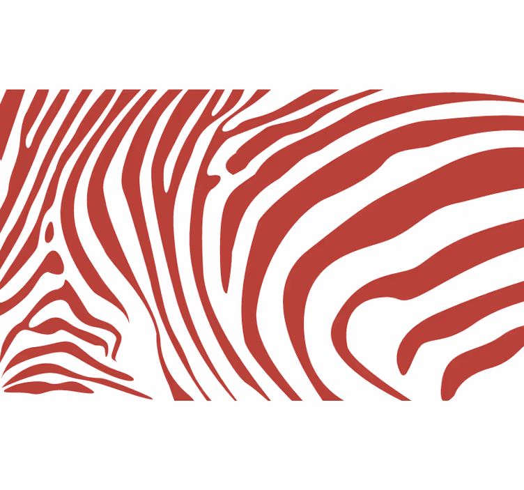 Tenda a rullo camera da letto strisce zebra rosse - TenStickers